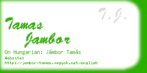 tamas jambor business card