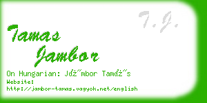 tamas jambor business card
